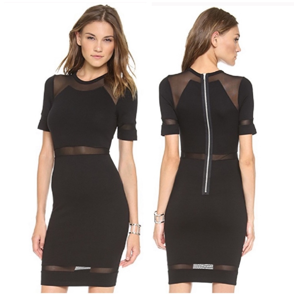 Torn by Ronny Kobo sheer mesh panel Lourdes dress - Picture 1 of 8